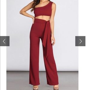 One shoulder jumpsuit